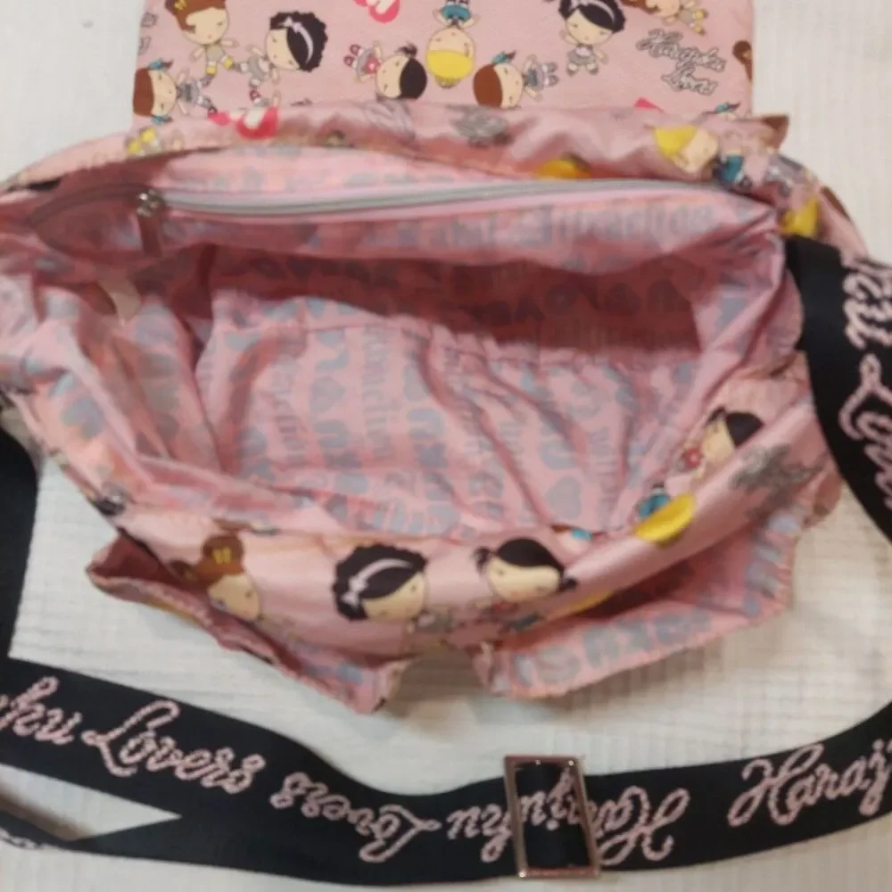 Y2K Harajuku Lovers Balerina Girls Dolls Pink Purse Messenger Bag Shoulder Strap